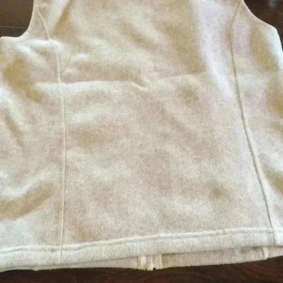 Lands End Women’s Cream Sleeveless Vest Zippered Pockets small - Picture 7 of 11